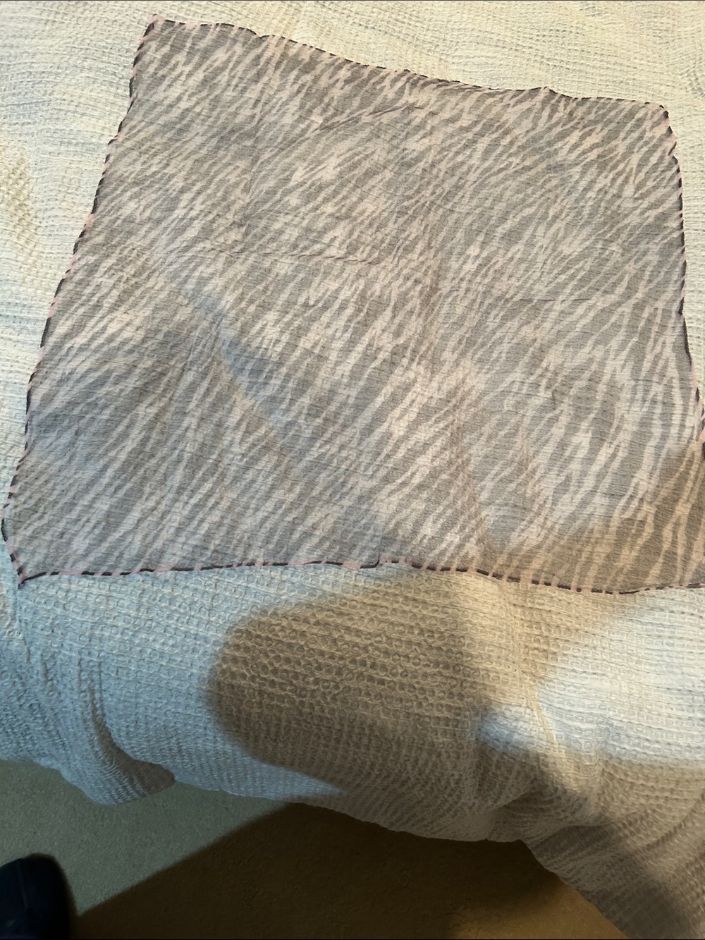 Light Pink Zebra Print Scarf